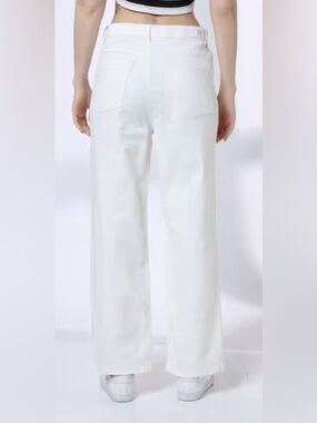 DNMX Wide Leg Women's Jeans in White Size 26W x 36L